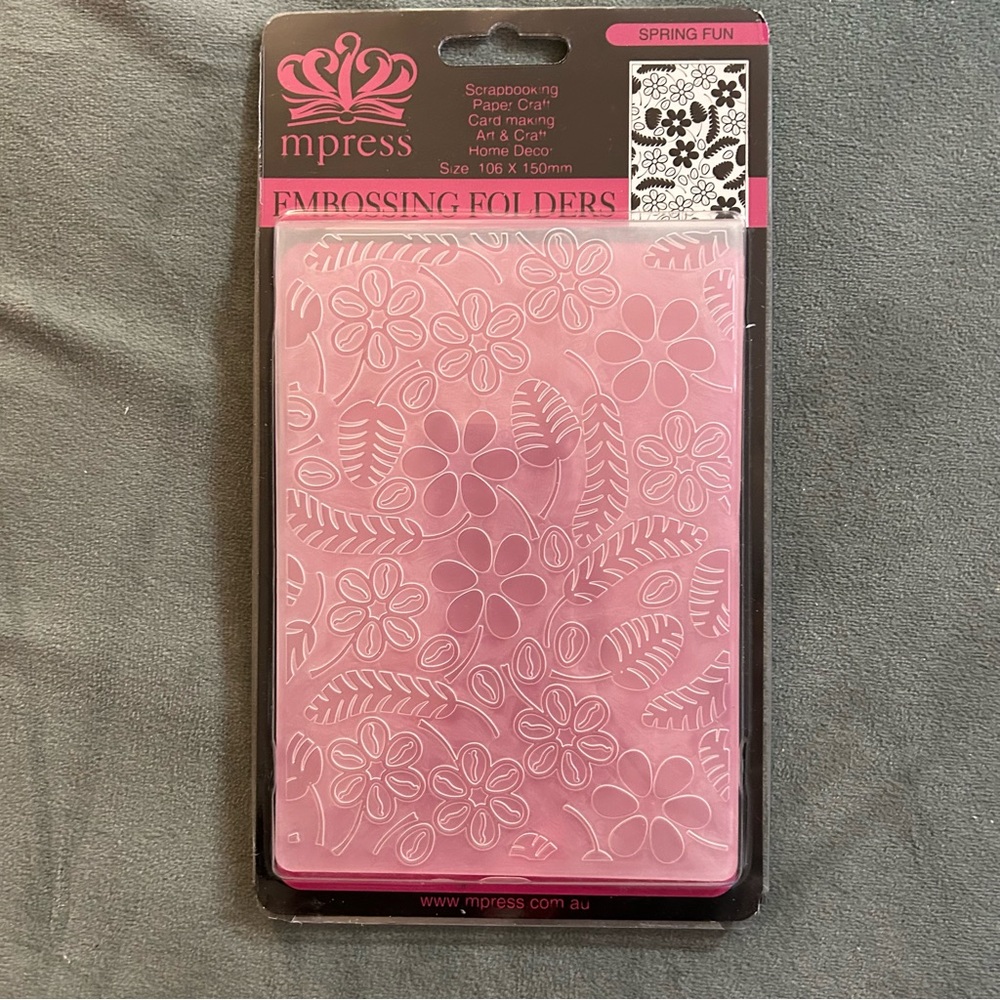 mpress 4 x 6 embossing folder - SPRING FUN